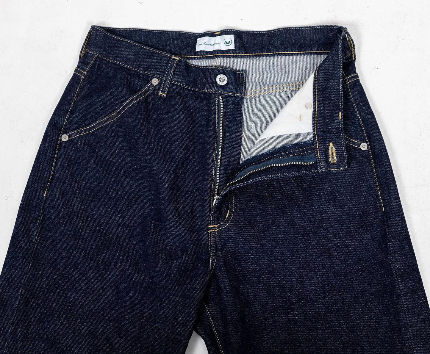 Organic Washed Wide Denim Indigo