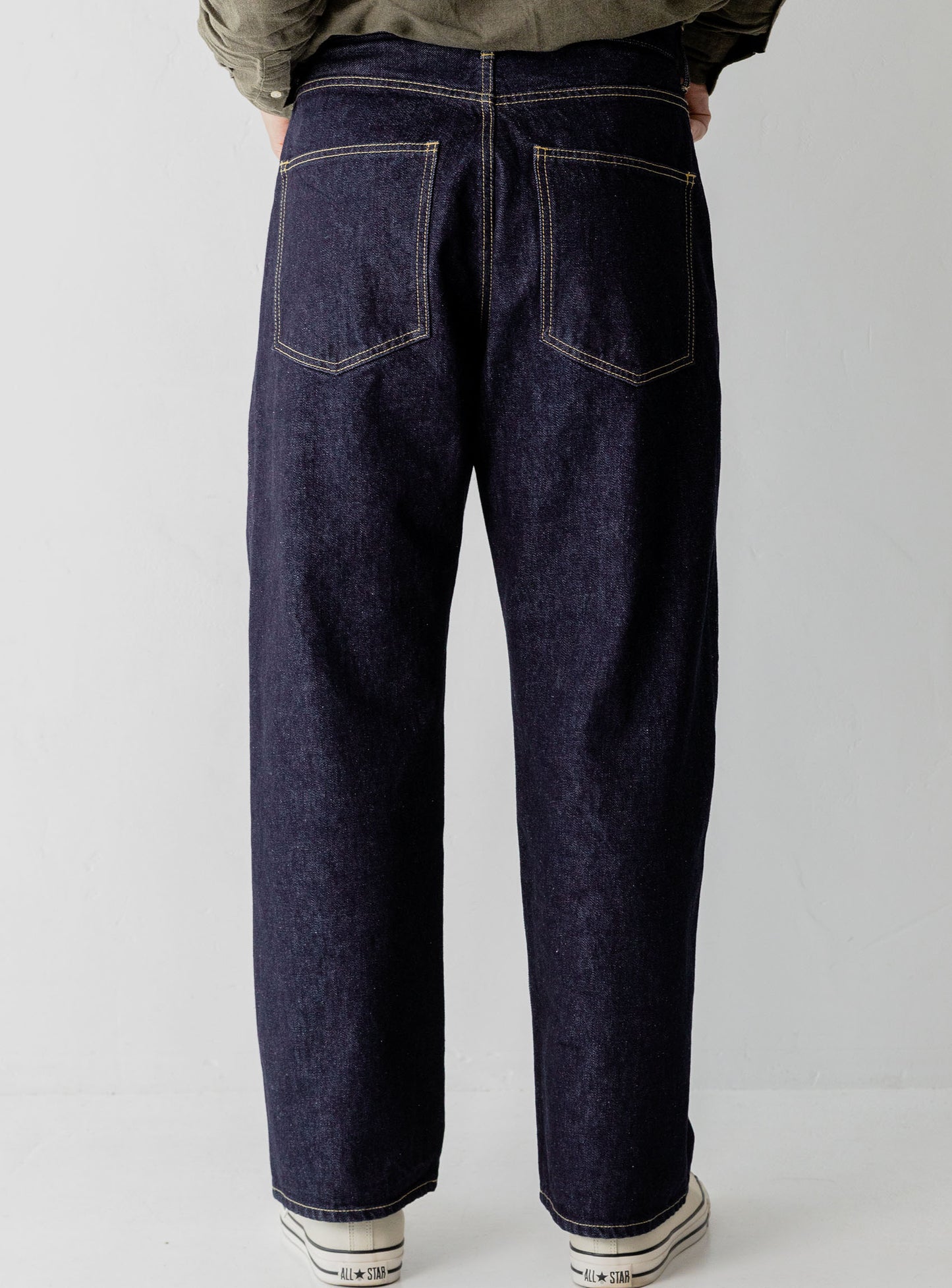 Organic Washed Wide Denim Indigo