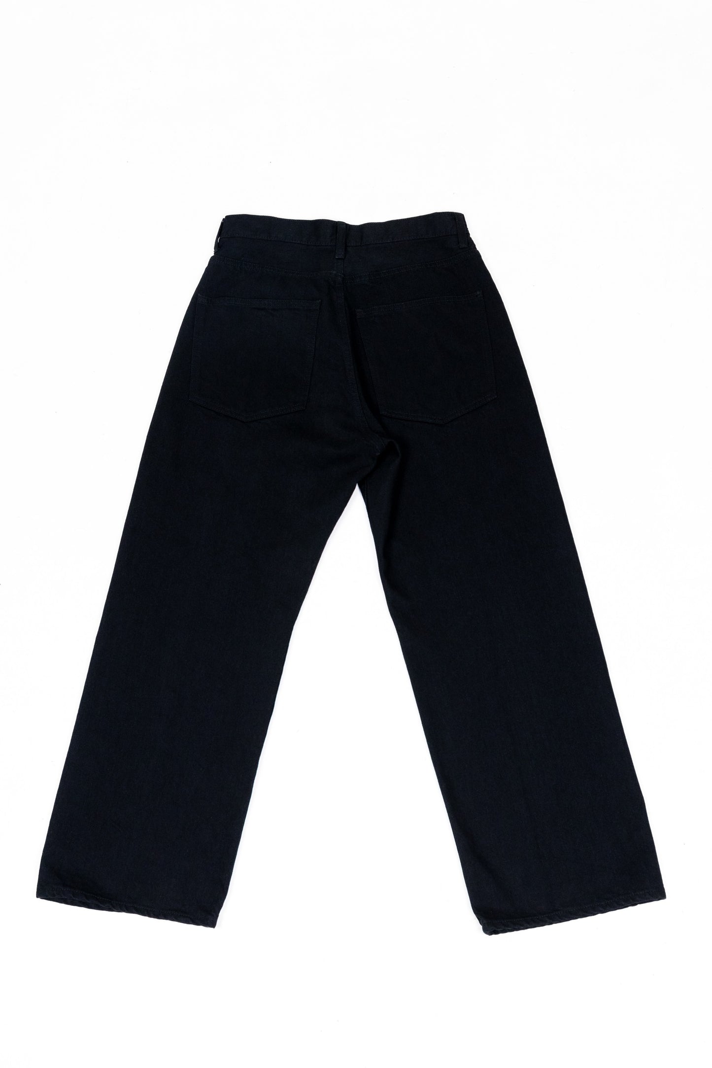 Organic Washed Wide Denim Black